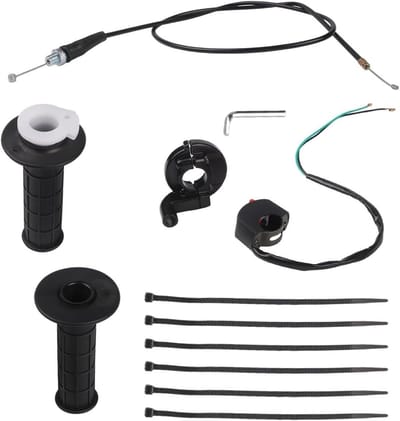 Gaskabel set - Mini-fiets onderdelen - Off-road rijden - Robuuste PP constructie - 15 x 8 x 5 cm - Zwart