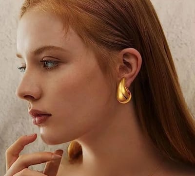 Leerella Elegante Waterdruppel Oorbellen van Roestvrij Staal in Goud - Perfect Cadeau voor Verjaardagen, Valentijnsdag en Moederdag - Tijdloos Design!!