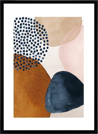 Art Print Abstract - Waterverf Scandinavisch - Interieur Deco - Wanddecoratie Large - 50x70 cm