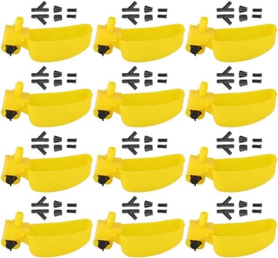 12 Stuks Automatische Drinkbekers voor Vogels - Watergeefsystemen voor Kippen en Duiven, Ideaal voor Pluimvee en Tuinvogels
