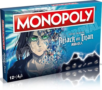 Winning Moves Monopoly - Bordspel - Attack on Titan: The Final Season - Engels