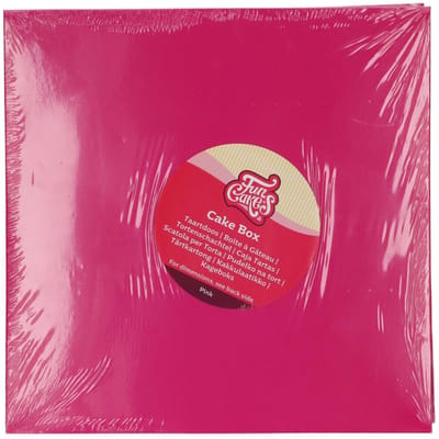 FunCakes Taartdoos Roze 25x25x15cm pk/1