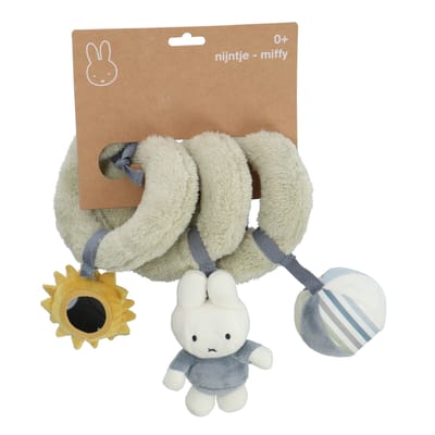 Nijntje Miffy Fluffy Boxspiraal groen Grijp- en bijtspeelgoed Speelfiguren & personages