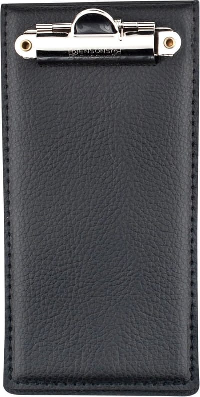 Déglon Notitieboekhouder – Bovenopening – Kunstleer – Zwart – Metalen Clip – 20,5x11,2 cm
