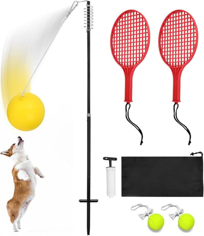 Tetherball Set - Sportspel Buiten - Actief Plezier - Verstelbare Hoogte - 119-135cm Paal - Meerdere Ballen