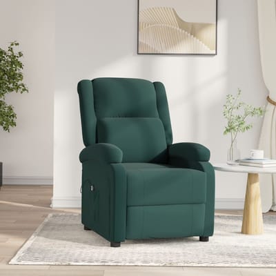 vidaXL - Fauteuil - verstelbaar - elektrisch - stof - donkergroen