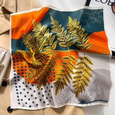 Vierkante Dames Natuurlijke Zijde Sjaal Foulard Bandana Dames Bloemen Nek Sjaals Voor Haar Neckerchief Lente Tas Ties 53Cm Real Silk 53x53cm black