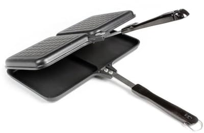 Dubbele Sandwich Maker - Tosti IJzer - Kamperen en Buiten - Anti-aanbaklaag - 355 cm - Zwart