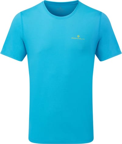 Ronhill Core SS Tee Heren - sportshirts - lichtblauw/geel - Mannen - S