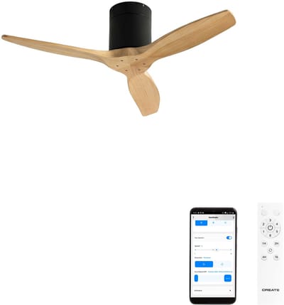 CREATE - Stille 40W plafondventilator met technische ABS bladen in verschillende maten - S - Geen licht - WIFI - WIND CALM