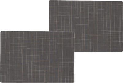 2x stuks stevige luxe Tafel placemats Liso grijs 30 x 43 cm - Met anti slip laag en Teflon coating toplaag
