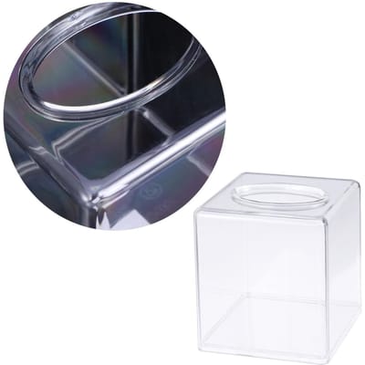 Mode Acryl Vierkante Tissuebox Transparante Tissuehouder Papier Opbergdoos Knutsel Benodigdheden voor Thuis gray