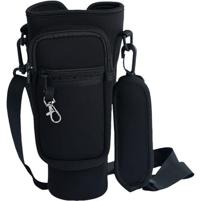 40oz neopreen waterfles draagtas voor Stanley Quencher cuphoes met verstelbare schouderriem waterfleshouder etui black