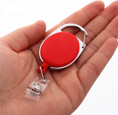 CHPN - Pashouder met uitrekbaar koord -Sleutelhanger voor pas - Uitrekbare sleutelhanger - Koord~Sleutelhanger - Keychain - Keycord - Pashouder - Met pasjes lusje - Rood - Pashouder met haak