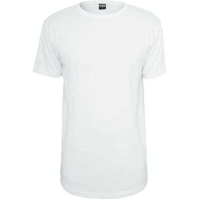 Urban Classics T-shirt - Shaped Long Tee - S tot 5XL - voor Mannen - wit