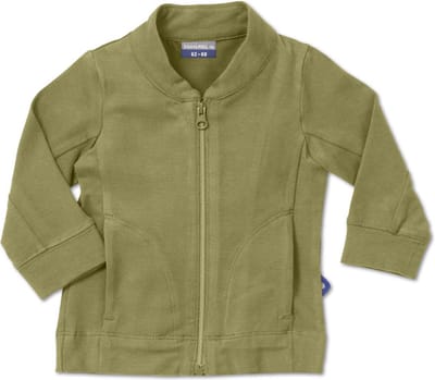 Silky Label vest met rits Pesto green - maat 98/104 - groen