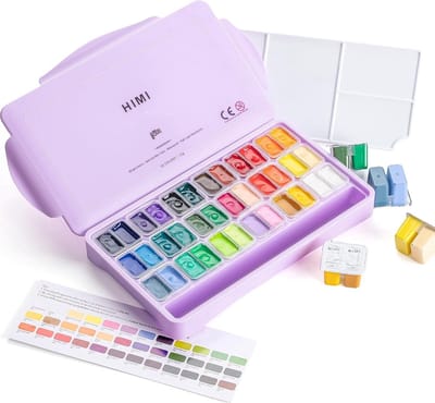 HIMI - Gouache - Twin split cups - set van 36 kleuren - 12g - Lila
