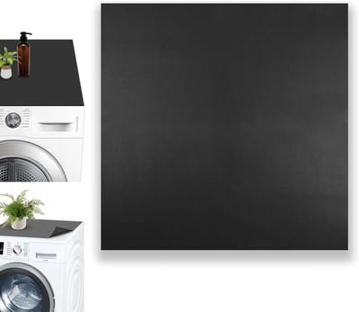 Afdekking voor Wasmachine en Droger - Zacht en Antislip - Universeel voor Badkamer en Keuken - Op Maat te Snijden - Zwarte Afdekking 60x60 cm