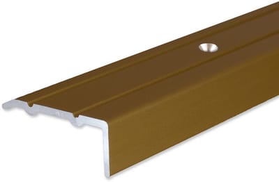 Trapneus Aluminium Goud Geboord - 1000mm Breedte 24,5mm Hoogte 10mm