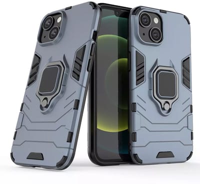 Hybride Ring Case Hoesje geschikt voor iPhone 13 Mini - blauw