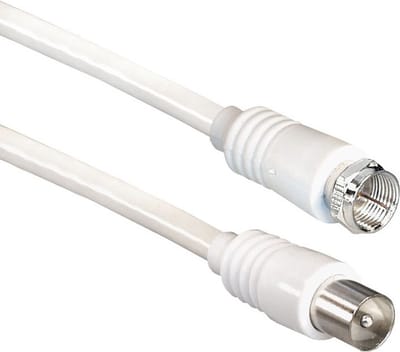 F (m) - Coax IEC (m) coaxkabel / wit - 1,5 meter