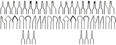 Dailygoods- Pyrografie Set 23 Draadpunten - Professionele Reservepunten - Diameter 1 mm - Temperatuur 0-1000 ℃ - Compatibel met 30-50 W Apparaten - Zilver - Brandpunten