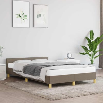 vidaXL - Bedframe - zonder - matras - 120x200 - cm - stof - taupe