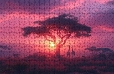 Houten Puzzel - Landschap Puzzel - Ontspanning Thuis - 3000 Stukjes - 80 x 120 cm - Landschap