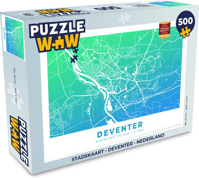 Puzzel Stadskaart - Deventer - Nederland - Legpuzzel - Puzzel 500 stukjes - Plattegrond