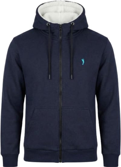 Hitman Vest Heren – Gevoerde Binnenzijde - Heren Vest met Rits – Trainingsvest Heren - Met Capuchon – Ruime Zakken - Blauw - Maat S