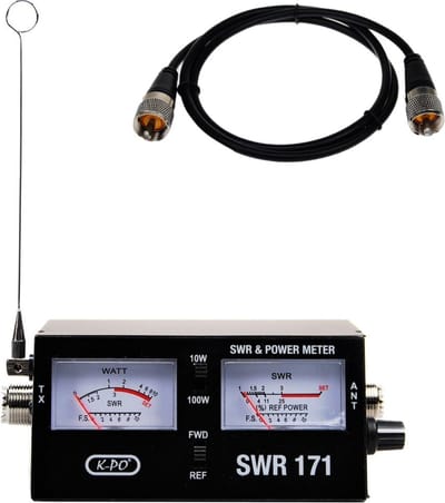 K-PO® SWR 171 SWR/PWR meter + PL-PL 90 CM Kabel - CB radio