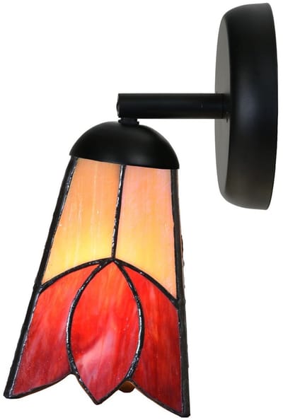 Tiffany Spot zwart met Fleur de Vanneau Kievitsbloem - Art Deco Trade
