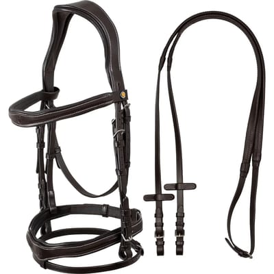 Anatomische leren halsband Equestro