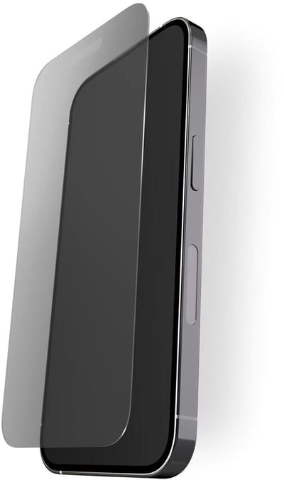 BodyGuardz Apex Privacy Screen Protector iPhone 16 – Ongeëvenaarde Sterkte met CrystalCore – Superieure Optische Helderheid en Vlekbestendigheid – Eenvoudige Installatie met Anti-Stofhechting - Transparant