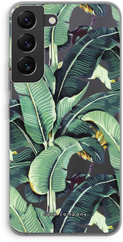 Case Company® - Hoesje geschikt voor Samsung Galaxy S22 hoesje - Bananenbladeren - Soft Cover Telefoonhoesje - Bescherming aan alle Kanten en Schermrand