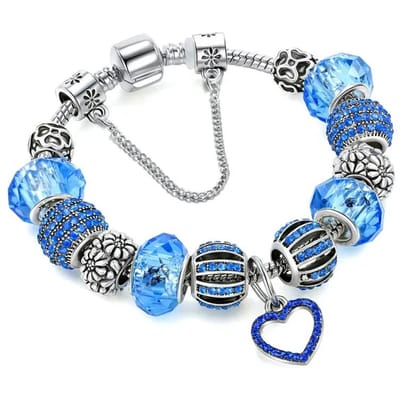1 source de marchandises transfrontalière - Bracelet pour femme avec pendentif cœur en cristal nouveau créatif e-commerce européen et américain gray