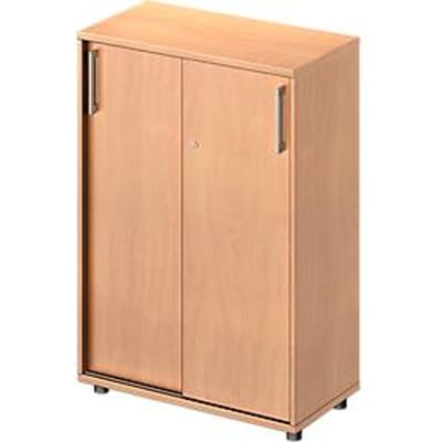 Schäfer Shop Genius schuifdeurkast TETRIS WOOD, 3 OH, B 800 mm, hoogte incl. glijders, decor beuken