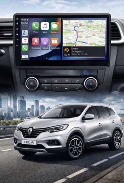 ADIVOX T4 9 inch geschikt voor Renault Kadjar 2015-2019 Android 15 CarPlay/Auto/Wifi/RDS/DSP/5G/QLED/DAB+