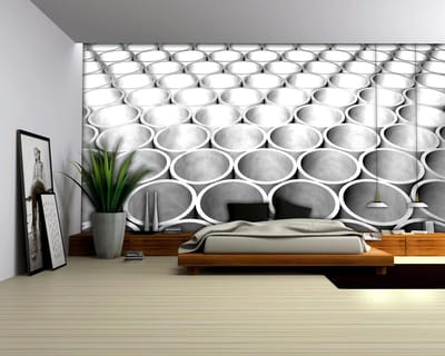 Abstract Modern Grey Pattern Photo Wallcovering