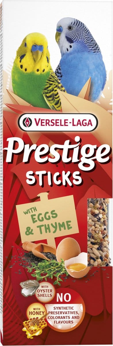 Versele-Laga Prestige Sticks Kleine Parkieten - Vogelsnack - Ei Thijm 60 g 2 stuks