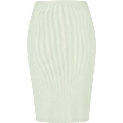 Urban Classics - Rib Knit Midi Rok - S - Mintgroen