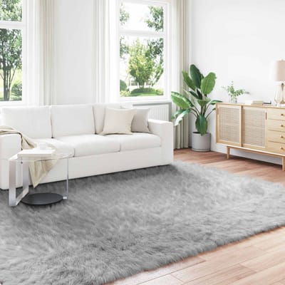 vidaXL - Tapijt - van - imitatie - schapenvacht - TAFALLA - Grijs - 200 - x - 280 - cm