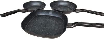 Eisenbach koekenpannenset 2x braadpan 20-24 cm - 1 grilpan 28 cm ,alle warmtebronnen.