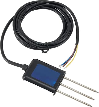 Bodem Sensor - Vochtmeter Temperatuur - Planten Verzorgen - RS485 Communicatie - 20 x 14 x 4 cm - Zwart