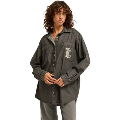 Billabong Down The Coast Overhemd Met Lange Mouwen Zwart XS Vrouw