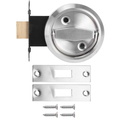 Dailygoods- Deurslot Dubbelzijdig - 304 Roestvrij Staal - Ringgreep 75 x 54 mm - Geschikt voor Houten/Stalen Deuren - Toepassing Badkamer - Gewicht 350 g - Deurslotaccessoire