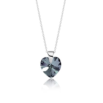 Montebello Ketting Amy HZ76 - Swarovsk Hart - 925 Zilver Gerhod. - Ø10mm - 45cm