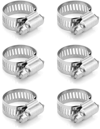 Dailygoods- Slangklemmen 10-16 mm - Verstelbaar - Roestvrij staal 304 - Antiroest - 6 stuks - Geschikt voor buizen/slangen - Buisklem