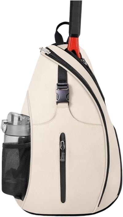 longziming -Lichtgewicht waterdichte crossbody tas voor heren en dames – Schouder- en borsttas voor reizen, wandelen, dagelijks gebruik – Wit, multifunctioneel en stijlvol