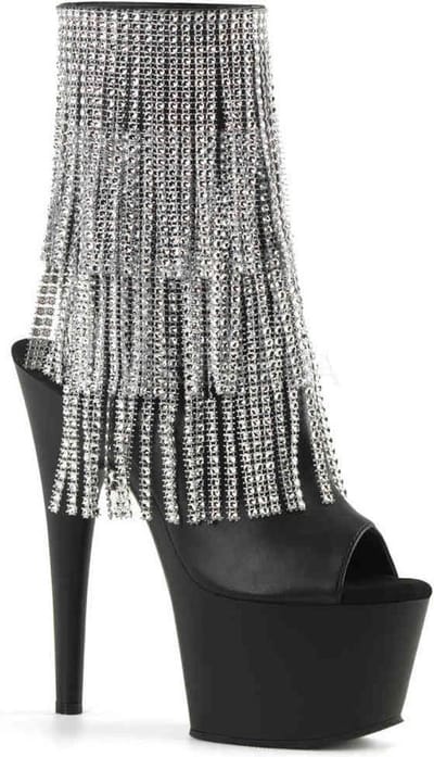 EU 36 = US 6 | ADORE-1024RSF | 7 Heel, 2 3/4 PF Open Toe/Heel Ankle Boot, Side Zip